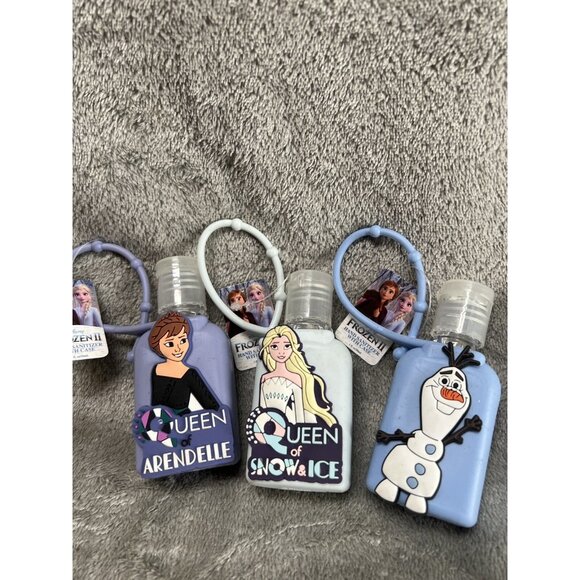 Disney Frozen II Hand Sanitizer ￼Gel with silicon case new with tags set of 3 - Picture 1 of 7